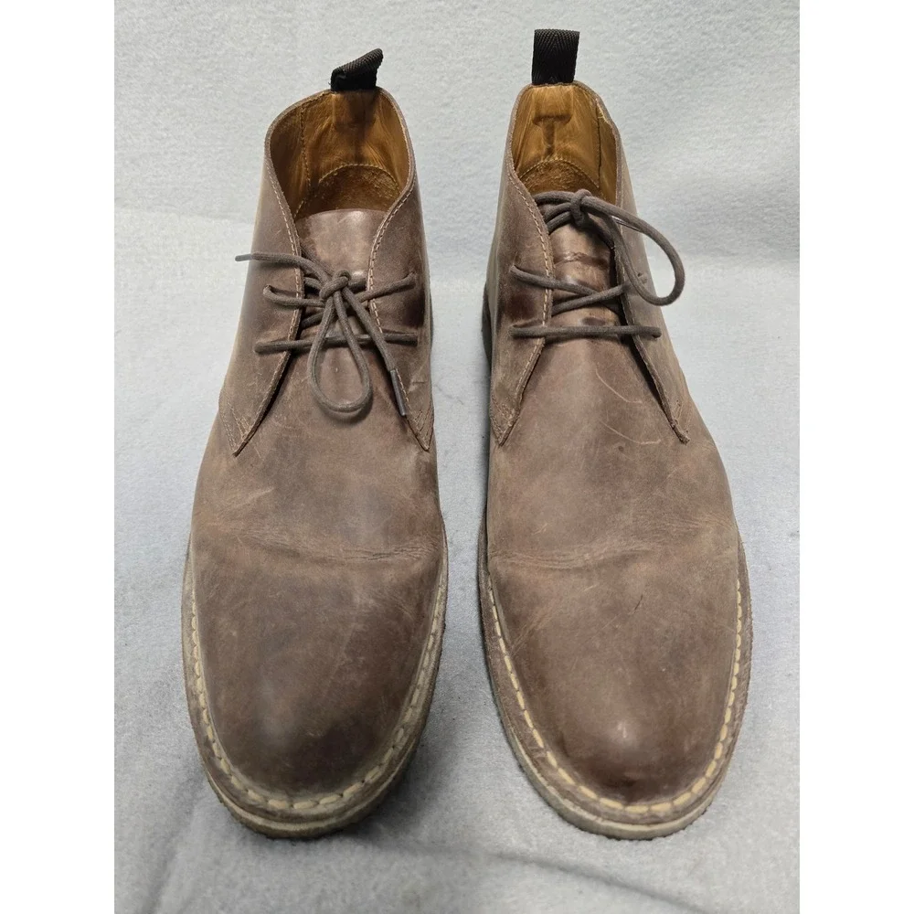1901 Mens Brown Leather Lace Up Chukka Boots Desert Boots Size 11
